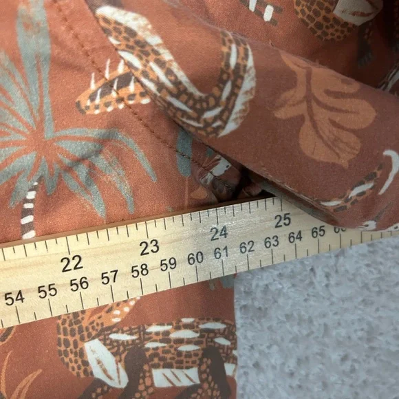 Howler Brothers Shirt Mens XL Alligator Palm Tree Mansfield All Over Print Vaca - Picture 2 of 7